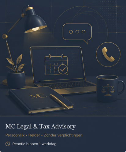 MC Legal & Tax Advisory — persoonlijk contact en online afspraken